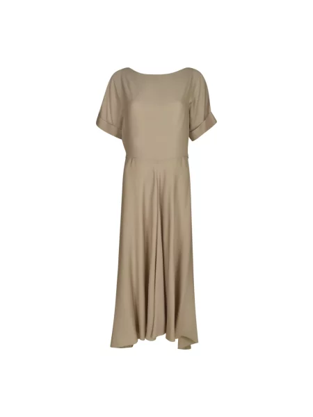 Sukienka maxi Giorgio Armani beżowa