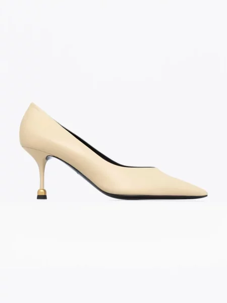 Vanda Novak pantofi cu stiletto din piele Pola Ivory bej