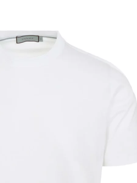 Tricou Canali cu decolteu rotund alb