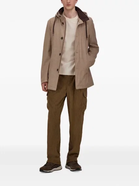 Geacă parka Herno cu glugă din tweed