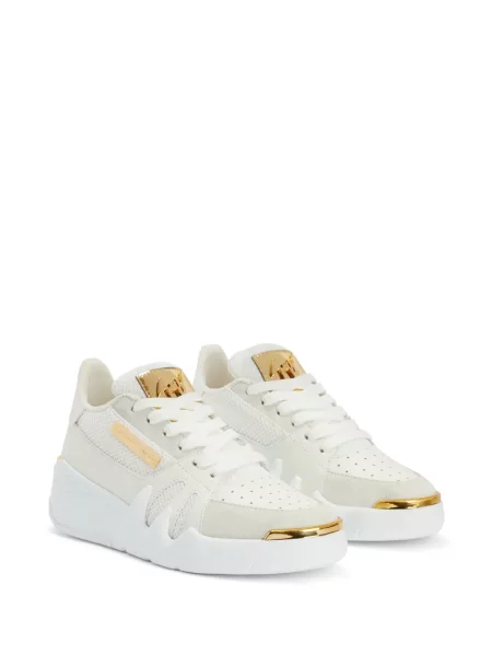 Sneakerși Giuseppe Zanotti din piele cu autograf alb