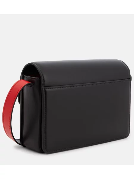 Usnjena crossbody torbica Christian Louboutin črna