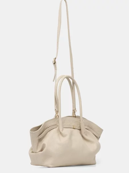 Кожаная сумка Answear.lab бежевая