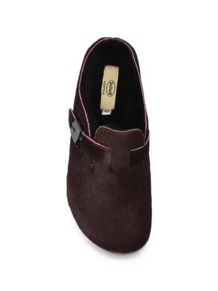Papuci tip mules Scholl roșu