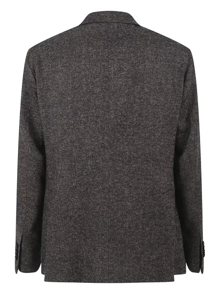 Geacă Tagliatore cu model herringbone maro