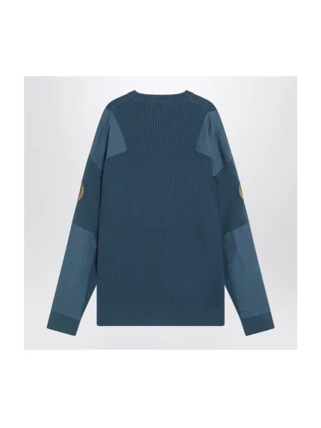 Lniany sweter Balenciaga niebieski