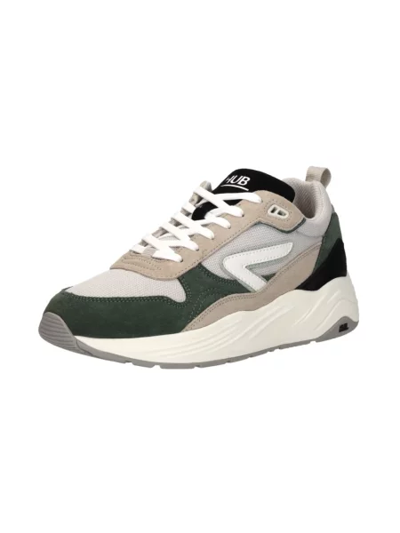 Sneakersy Hub zamszowe zielone