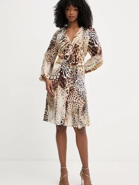 Marciano by Guess sukienka GWENDA brązowa