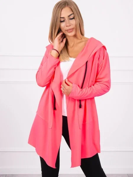 Pulover Kesi cu glugă roz