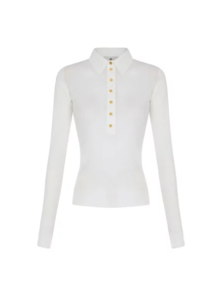 Dzianinowy sweter Elisabetta Franchi biały