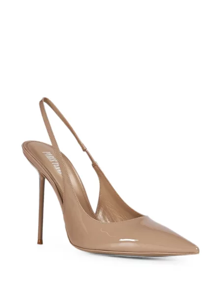 Pantofi cu toc Paris Texas din piele slingback