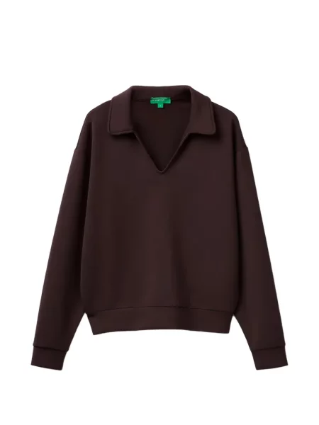Gulerat lung tricou polo Benetton maro