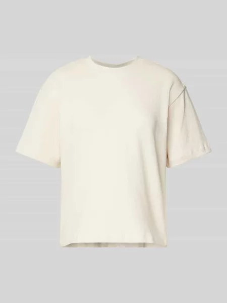 T-shirt z prążkowanym okrągłym dekoltem Jake*s Studio Woman