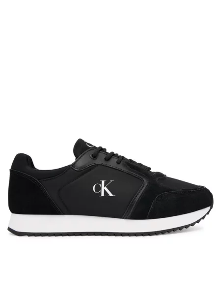 Calvin Klein Jeans Sneakersy Runner Laceup Sock Mg Mix czarny