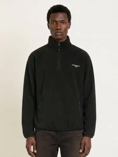 Carhartt Wip Fleecový Svetr S Kapucí Edmore černá
