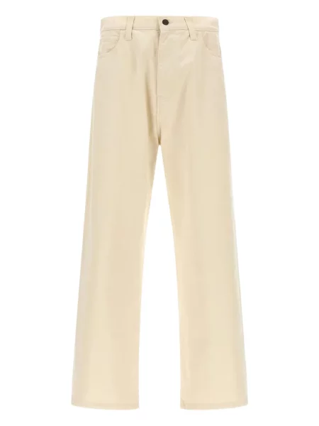 Дънки Carhartt Wip дизайн с пет джоба бяло