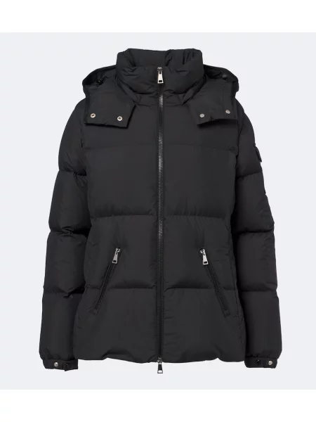 Geacă cu puf Moncler cu glugă negru