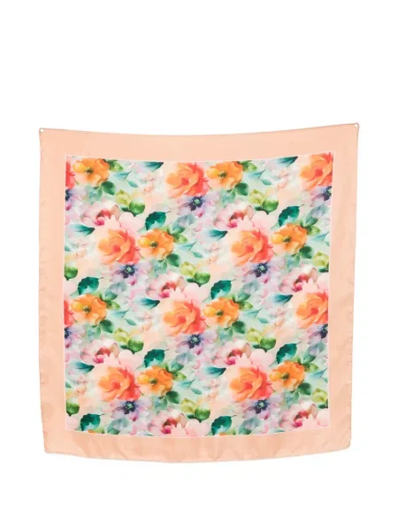 Šal D'aniello s cvjetnim printom s printom narančasta