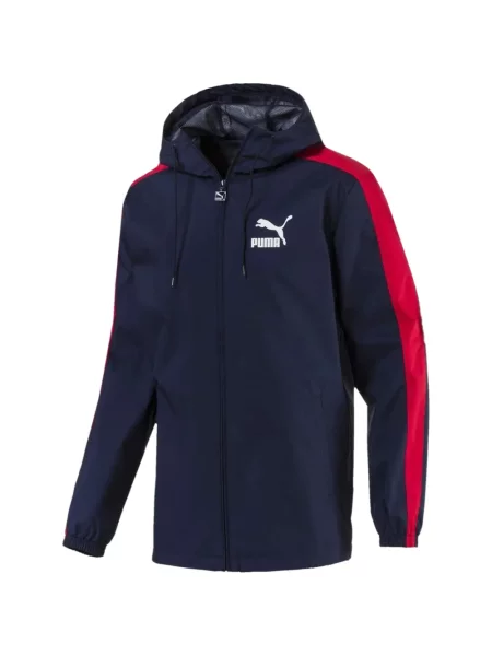 Geacă Puma cu glugă cu imagine albastru