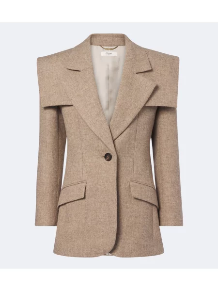Sacou Chloé de lână bej