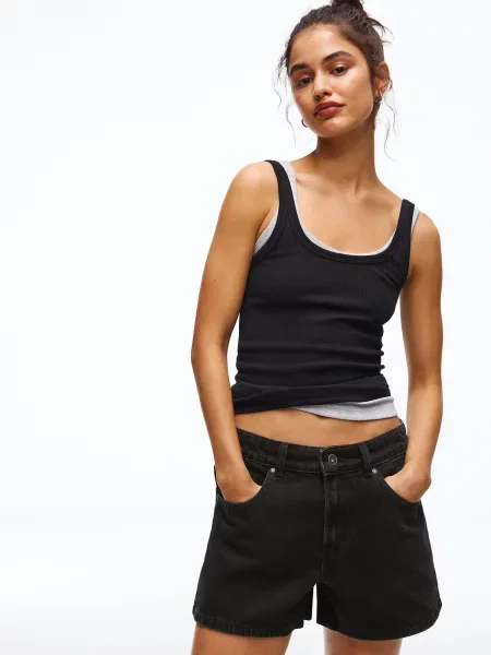 Bershka Jeans denim negru