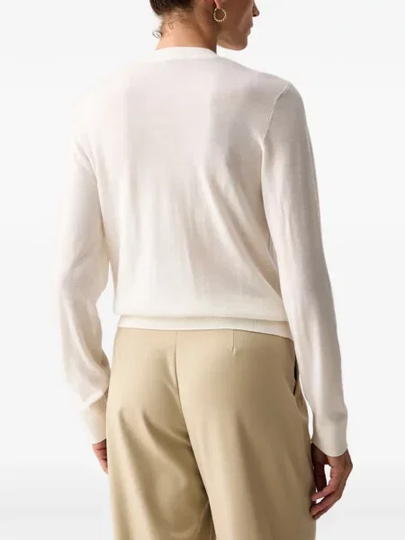 Pulover Armani Exchange cu broderie cu decolteu rotund
