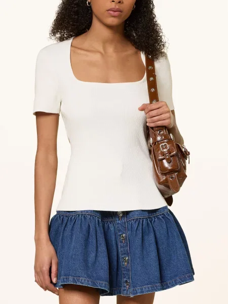 Maje Koszulka Z Dzianiny weiss