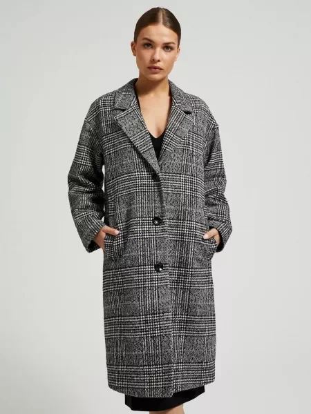 Palton Moodo în carouri negru