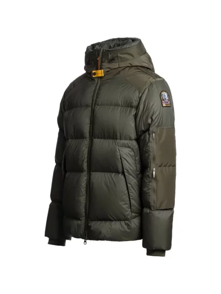 Geacă cu puf Parajumpers cu glugă verde