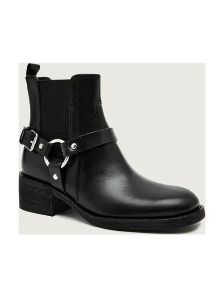 TORY BURCH De piele ghete biker MOTO negru