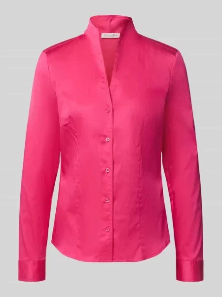 Bluzka koszulowa o kroju regular fit z mieszanki bawełny Christian Berg Woman