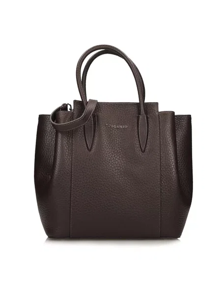 Кожаная сумка Toscanio коричневая