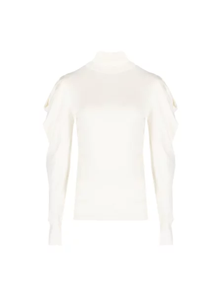 Sweter z golfem Liu Jo elegancki do golfa biały