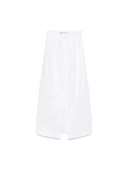 Spódnica maxi Max Mara z wysoką talią biała