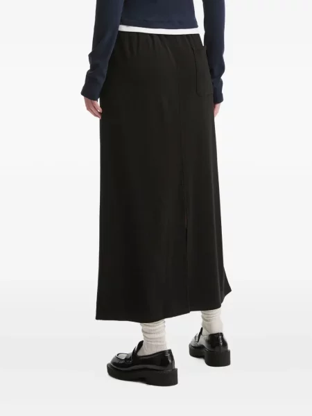 Fustă midi Tout A Coup până la genunchi negru