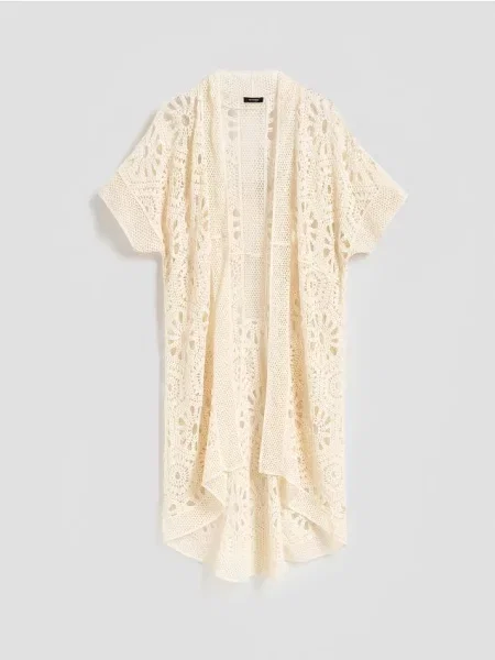 Reserved Rochie de plajă ajurată crem