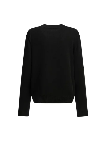 Sweter Givenchy wełniany z logo czarny
