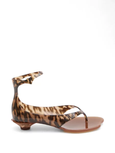 Cropp sandale Chloé cu imagine cu imprimeu tropical alb