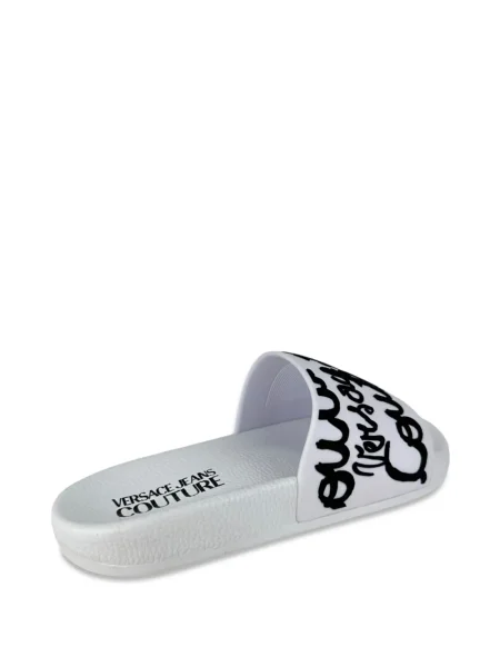 Papuci Versace Jeans Couture cu imagine alb