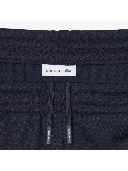 Lacoste Spodnie Dresowe Z Piki Plisowane granatowe