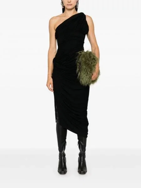 Drapiruotas suknele Rick Owens juoda