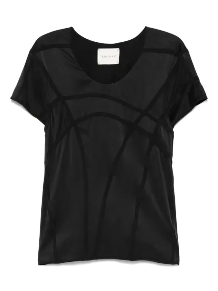 Jedwabna koszulka Yehuafan czarna