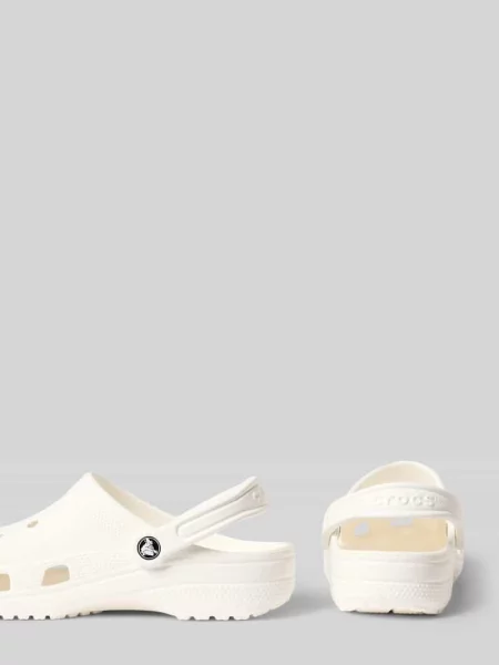 Chodaki z detal z logo Crocs białe