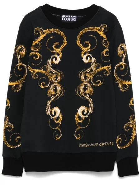 Hanorac Versace Jeans Couture cu imagine negru