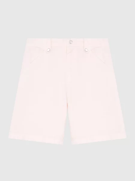 Детские джинсовые шорты Brunello Cucinelli розовые
