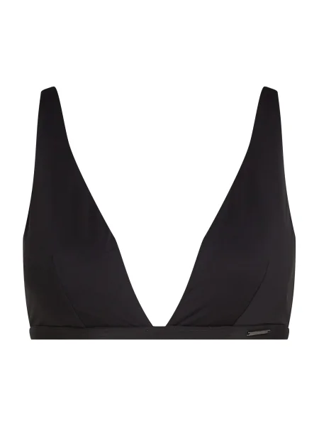 Calvin Klein Swimwear Bikini partea de sus Fixed Triangle-Rp negru