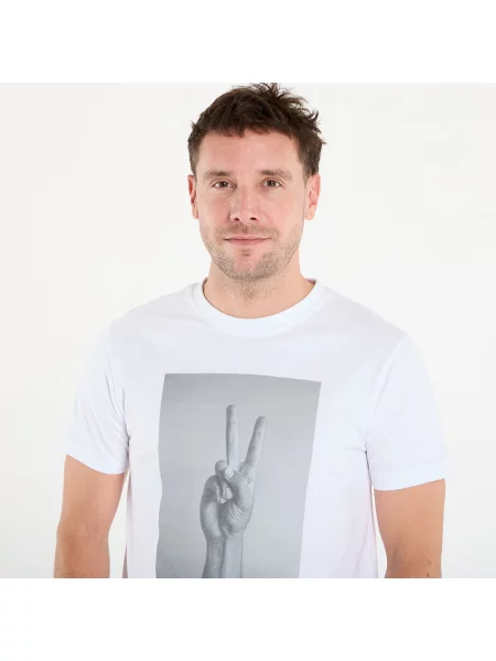 T-shirt Urban Classics Peace Sign Tee White XXL λευκό
