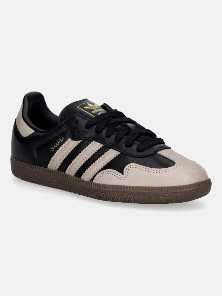 Kožne tenisice adidas Originals Samba Og crna