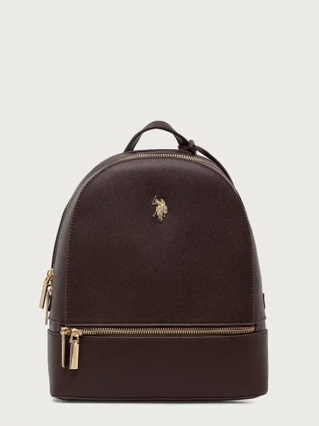 U.S. Polo Assn. rucsac pentru femei cu imitație de piele Jones maro