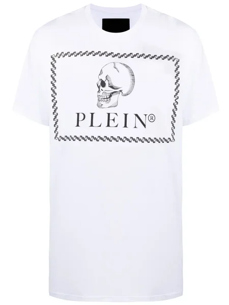 Tricou Philipp Plein cu imagine alb